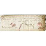 CubaOutgoing Mail1804, Oct. 27. Ship's register cover belonging to the "Nuestra Señora del Carmen"