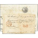 CubaIncoming Mail1846, June 27. Ship's register envelope with its corresponding content (the ship'