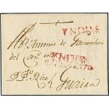 CubaOutgoing Mail1776. Entire letter from Havana to La Guayra (Venezuela), endorsed "Pr. Pto. Rico",