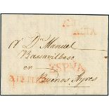 ArgentinaIncoming Mail1767, Sept. 25. Entire letter from Cádiz (Spain) to Buenos Aires, struck on