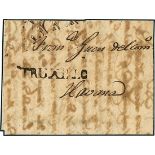 HondurasOutgoing Mail1812, Aug. 15. Entire letter from Trujillo to Havana, bearing scarce "Truxillo"