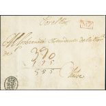 ChileIncoming Mail1809 circa. Large cover front from Madrid to the Governor Chiloé (Chile),