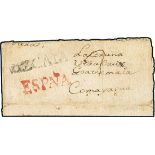 GuatemalaIncoming Mail1767 (dated inside). Large part of folded letter from Laredo (Spain) to