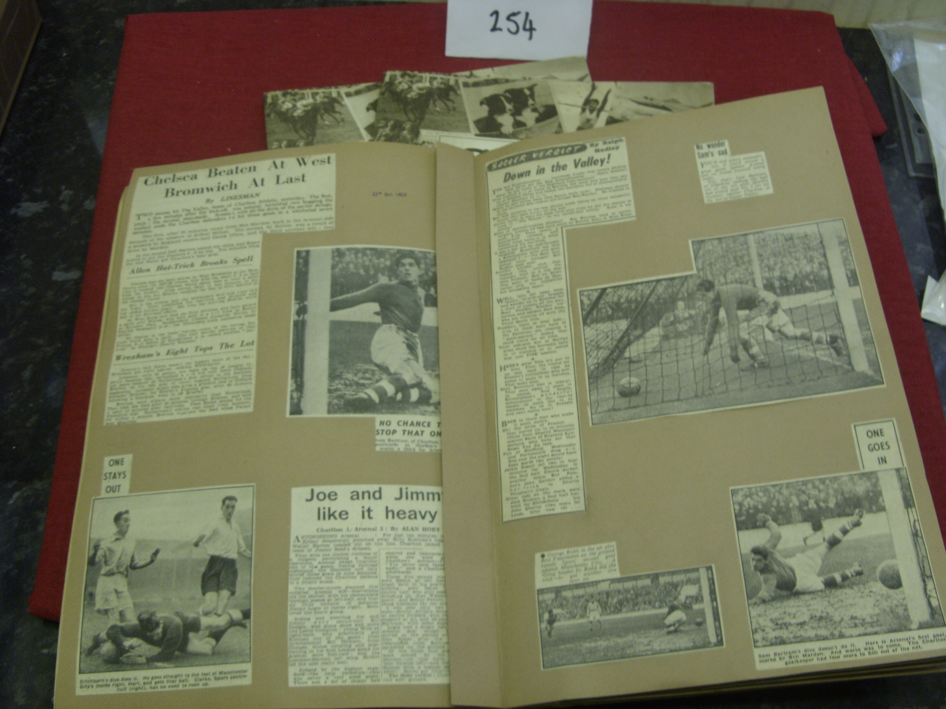 1953/54 a collection of 8 original scrapbooks, in very good condition, 100's of newspaper reports ne