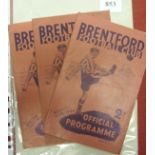 1938/39 Brentford, a collection of 3 home programmes, Portsmouth, Wolverhampton, Stoke City, all wit