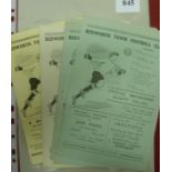 Bedworth Town, a collection of 10 home programmes from 1948/49 to 1951/52, in good condition