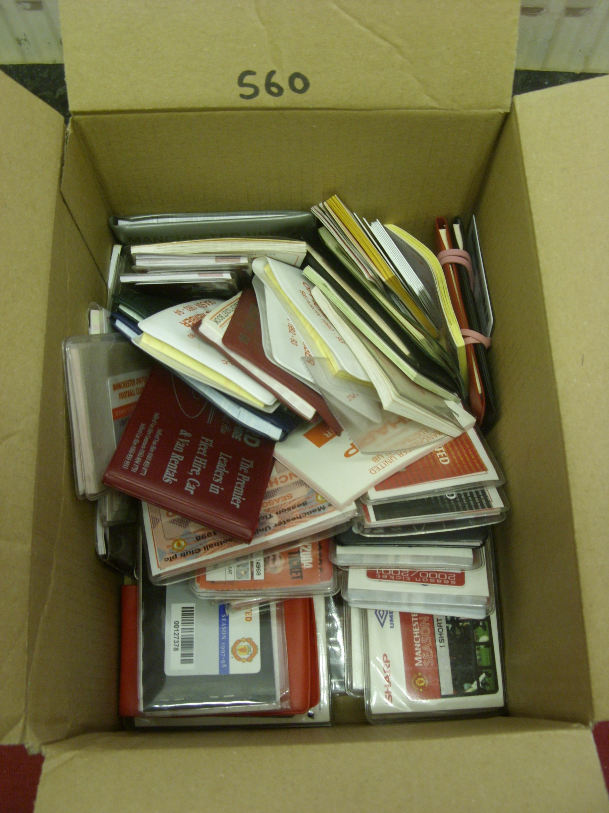 Manchester Utd, season ticket books/credit card style tickets, a collection of 40 books and 15 credi