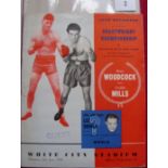 Boxing, 1949, Bruce Woodcock v Freddie Mills, a programme from the World Championship Final Eliminat