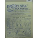 1923/24 Chelsea v Everton, a programme from the game played on 23/02/1924, ex bound volume