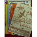 Basketball, a collection of 23 programmes, from 1951 onwards, including many Harlem Globetrotters, i