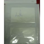 Cricket, a collection of 128 different autographed white cards, all from International test sides, t