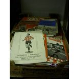 A large collection of football memorabilia, and programmes, to include Manchester Utd programme bind