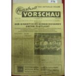 1956/57 Borussia Dortmund v Manchester Utd, a programme from the game played on 21/11/1956, creased