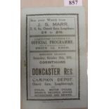 1931/32 Loughborough Corinthians v Doncaster Reserves, a programme from the game played on 10/10/193