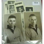 Wolverhampton Wanderers, a pair of signed original glossy postcards, produced by, A E Magna, H.Barlo