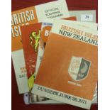 Rugby Union, 1971, a collection of 4 programmes from the test matches between, New Zealand and the B