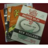 Rugby Union, 1959, a collection of 5 programmes from the British Lions tour, in various condition, a