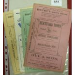 A collection of 5 pre-war non league programmes, 1937/38 Leyton v Sutton Utd (LSC), 1938/39 Hertford