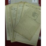 Cricket, a collection of scorecards and handbooks, the 64 scorecards are from 1910 onwards including