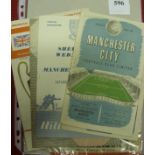 Manchester Utd, a collection of 8 football programmes, 1945/46 Everton v Manchester Utd, 1946/47 Man