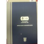 2016 FA Cup Final, Manchester Utd v Crystal Palace, a high quality limited edition hardback programm