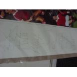 Manchester Utd, Legends of Old Trafford, a large autographed colour print, limited edition, 137/2000