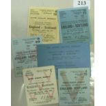 England v Scotland, a collection of 6 match tickets, 04/10/1941, 17/01/1942, 17/01/1942 (Directors E