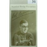 Speedway, Stamford Bridge Favorites, a black/white postcard, an autographed picture of Bob Badwin, o