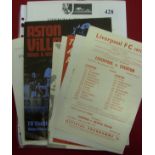 Liverpool Youth, a collection of 46 programmes, mainly from FA Youth Cup fixtures, home and away iss