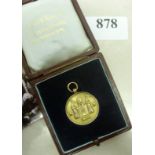 1909/10 Surrey County Football Association, a Senior Cup, Gold Winners Medal awarded to George Shipw