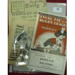 1938 Rugby League Challenge Cup Final, Barrow v Salford, a programme from the game played at Wembley