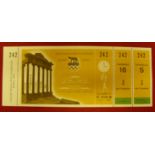 1960 Boxing at the Olympic Games, a rare unused ticket from the Boxing tournament, held in Rome on 0