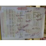 Snooker, the 2001 Embassy World Championship, autographed poster, showing the route to the Final, wi
