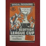 1950 Scottish League Cup Final, Motherwell v Hibernian, a programme from the game played at