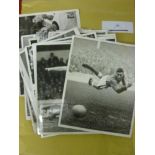 Press Photographs, a collection of 108 large players pictures from the 1960's, annotated on reverse,