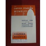 1939 Rugby League Cup Final, Salford v Halifax, a programme from the game played at Wembley on 06/