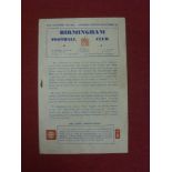 1941 England v Wales, a very rare programme from the game played at Birmingham City on 25/10/1941,