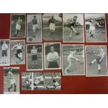 Autographs, a collection of 13 glossy photographs/postcard size pictures, includes Leggat,