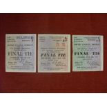 FA Cup Finals, a collection of 3 match tickets, 1950, 1952 and 1955, all in good condition