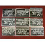 Rugby Union, Cardiff, a collection of 9 team group postcards from the 1930's, previously the