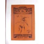 1926/27 Arsenal v Leeds Utd, a programme from the game played on 12/02/1927, folded, rusty staples &