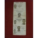 1928/29 Derby County, a double album page with 11 original signatures, nicley dispalyed