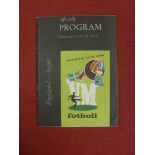 1958 World Cup, Sweden, England v Russia, a programme from the game played in Gothenburg on 08/06/