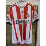 2013/14 Sunderland, a match worn home shirt, Premier League, by Number 8, Gardner, the shirt has