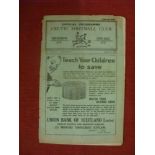 1932/33 Celtic v Aberdeen, a programme from the game played on 13/08/1932, torn, split spine