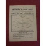 1941/42 Tottenham v Reading, a programme from the London War Cup game played on 04/04/1942