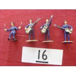 Pop Music/Toy Memorabilia, Subbueto, a very rare set of all 4 Beatles, George, Paul, John and Ringo,