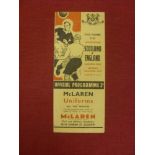 1944 Scotland v England, a rare programme from the game played at Hampden Park on 22/04/1944, in