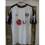 2009/10 Fulham, a match worn home shirt, Premier League, by Number 8 Andy Johnson, the shirt has