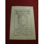 1926 Boxing, a programme from Vetch Field, Swansea on 14/09/1936, including the Heavyweight